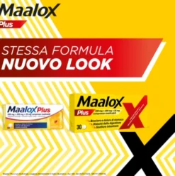 Maalox Plus - Rapido sollievo dal bruciore di stomaco e difficoltà a digerire - 30 Compresse Masticabili