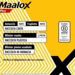 Maalox Plus - Rapido sollievo dal bruciore di stomaco e difficoltà a digerire - 30 Compresse Masticabili