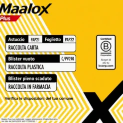 Maalox Plus Sciroppo - Rapido sollievo dal bruciore di stomaco e difficoltà a digerire - Sospensione orale da 250 ml