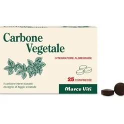 Marco Viti Carbone Vegetale Integratore per Gonfiore Addominale 25 Compresse