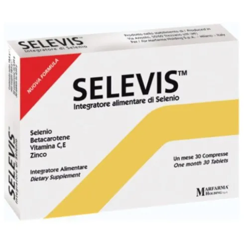 Mar-Farma Selevis Integratore Anti-aging Selenio Vitamina C E 30 Compresse
