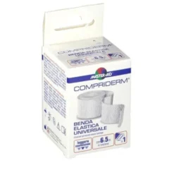 Master Aid Compriderm Benda Elastica Fissaggio Medicazioni 6 cm x 5 m