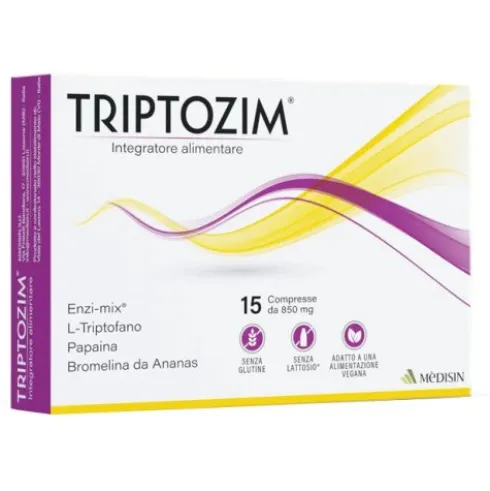 Medisin Triptozim Integratore per Digestione e Benessere 15 Compresse
