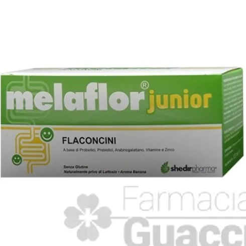 Melaflor Junior - Integratore per l'equilibrio della flora batterica intestinale - 12 flaconcini