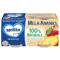 Mellin Omogenizzato Mela e Ananas Alimento Infanzia 2x100g