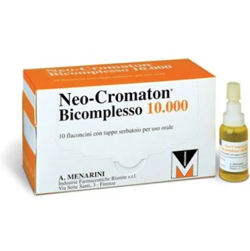 Menarini Neo Cromaton Bicomplesso 10000 Soluzione Orale per Anemia 10 Flaconcini