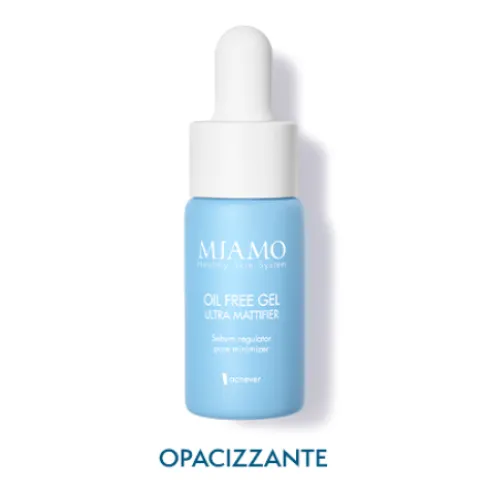 Miamo Acnever Oil Free Gel Ultra Mattifier - Gel sebo normalizzante per pelle grassa a tendenza acneica - Travel size - 10 ml
