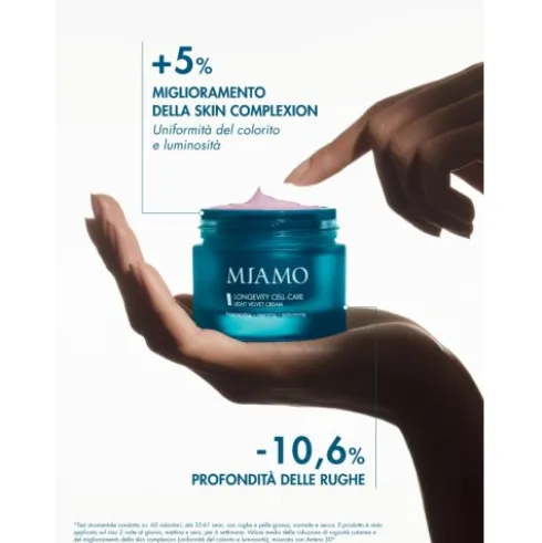 Miamo Longevity Cell Care Light Velvet Cream Refill - Ricarica crema viso antietà rigenerante per pelle normale e grassa - 50 ml