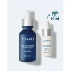 Miamo Protocollo Antiox Anti-Age & Protect - GF5 Glutathione Aox Boost Serum 30 ml + Aging Defense Sunscreen Drops SPF50+ 10 ml