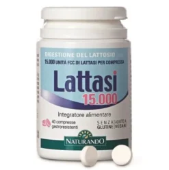 Naturando Lattasi 15000 Integratore Digestione Lattosio 40 Compresse Senza Glutine