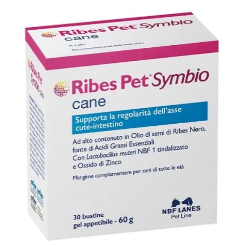 Nbf Lanes Ribes Pet Symbio Cane Integratore Intestino e Cute 30 Bustine