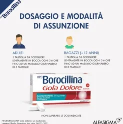 NeoBorocillina Gola Dolore 16 pastiglie senza zucchero