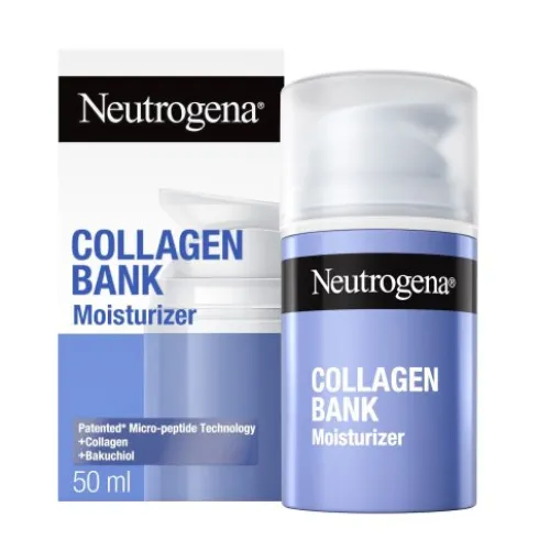 Neutrogena Collagen Bank Crema Notte - Crema viso antietà con Collagene Marino e Bakuchiol - 50 ml