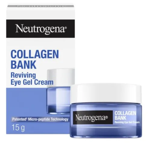Neutrogena Collagen Bank Gel Crema Contorno Occhi - Con Collagene Marino e Niacinamide per un effetto rivitalizzante - 15 ml