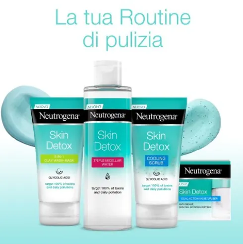 Neutrogena Skin Detox Acqua Micellare Tripla Azione - Struccante, purificante, idratante - 400 ml