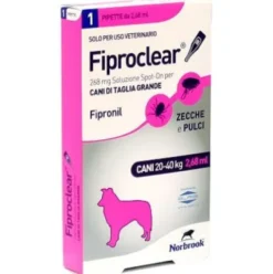 Norbrook Fiproclear Spot-On Antiparassitario Cani 1 Pipetta 268mg