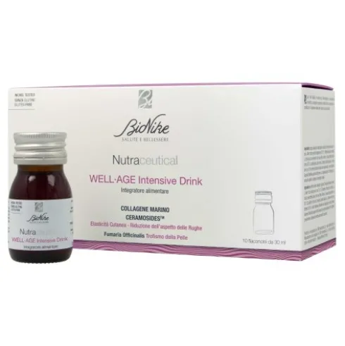 Nutraceutical Well Age Drink - Integratore per il benessere della pelle - 10 flaconcini