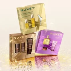 Nuxe Cofanetto di Natale 2025 Gli iconici - Olio prodigioso 50 ml + Shampoo 50 ml + Balsamo labbra al miele 15 g