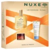 Nuxe Cofanetto Natale Gli Iconici 2023 - Olio prodigioso 50 ml + Crema rimpolpante idratante viso 30 ml + Balsamo labbra al miele 15 g