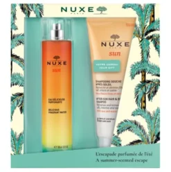 Nuxe Sun Cofanetto Eau Delicieus - Acqua deliziosa profumata + Shampoo Doccia Doposole