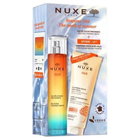 Nuxe Sun Duo Eau Délicieuse Parfumante + Shampoo Doccia Doposole - Acqua profumata 100 ml + Shampoo doccia doposole 200 ml