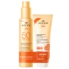 Nuxe Sun Duo Latte Spray Solare SPF50 + Shampoo Doccia Doposole - Spray solare per viso e corpo 150 ml + Shampoo doccia doposole per corpo 100 ml