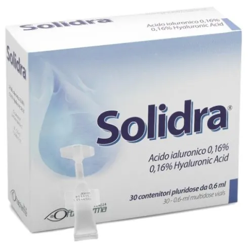 OFTALPHARMA Solidra Sostituto Lacrimale per Protezione Corneale 30 Flaconcini Monodose