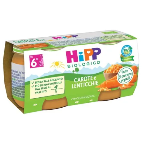 OMO HIPP Bio Carote/Lent.2x80g