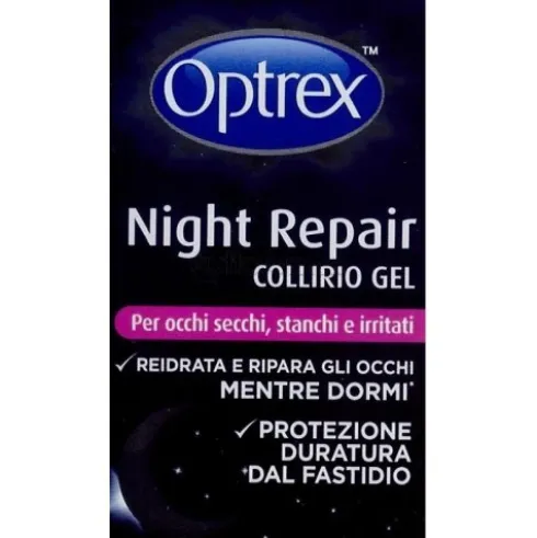 Optrex Night Repair Collirio Gel per occhi secchi stanchi irritati notte 10 ml