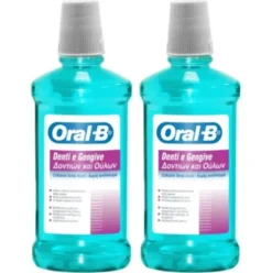 Oral-B Denti e Gengive Collutorio Menta Senza Alcool Protezione Placca 2x500ml