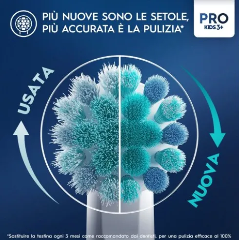 Oral-B Kids Frozen Spazzolino Elettrico Ricaricabile con 2 Testine e Adesivi