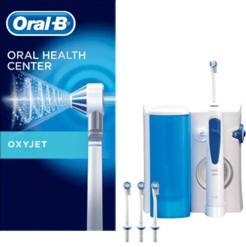 Oral-B Oxyjet MD20 Idropulsore Sistema Pulente con 4 Testine per Igiene Orale