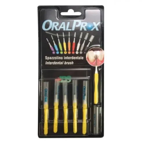 Oralprox Scovolino Interdentale Misura 3 Giallo per Igiene Orale - 6 Pezzi