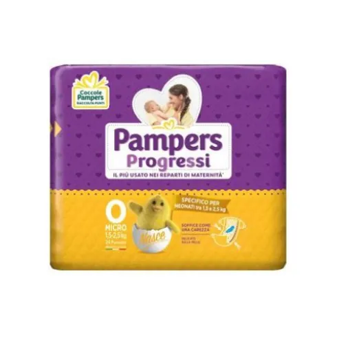 Pampers Progressi Micro Pannolini per Bambini 24 Pezzi
