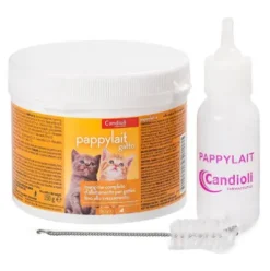 Pappylait Latte in Polvere per Gattini Mangime Completo 150g con Biberon