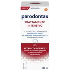 Parodontax Collutorio Antiplacca Intensivo con Clorexidina allo 0,2% - Adatto in caso di irritazioni gengivali - 300 ml