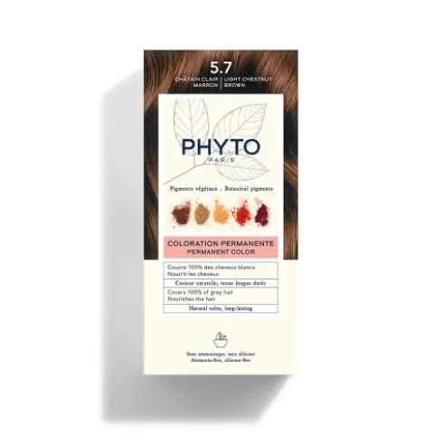 Phyto Phytocolor Colorazione Permanente Tinta Numero 5.7 - Tinta capelli colore castano chiaro tabacco