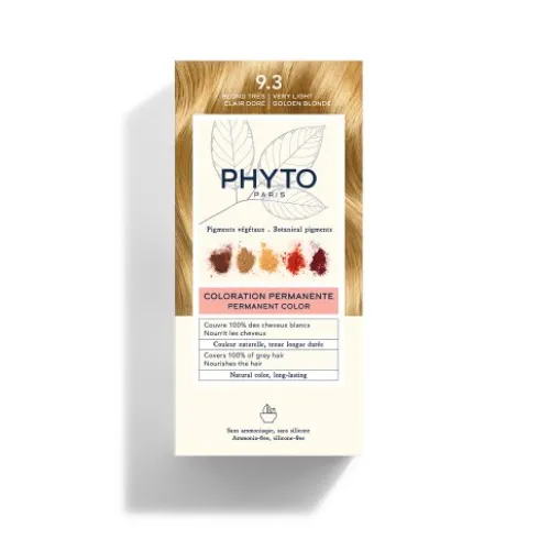 Phyto Phytocolor Colorazione Permanente Tinta Numero 9.3 - Tinta capelli colore biondo chiarissimo dorato