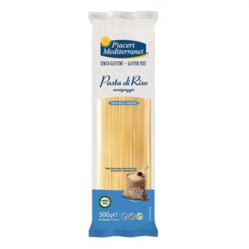 Piaceri Mediterranei Spaghetti di Riso Semigreggio Senza Glutine 500g