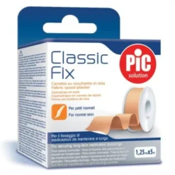 Pic Classic Fix Cerotto in Tela Traspirante Alta Tollerabilità 1,25cm x 5m