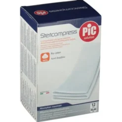 Pic Stericompress Garza Sterile 36x40cm Compresse di Cotone Idrofilo 12 Pezzi