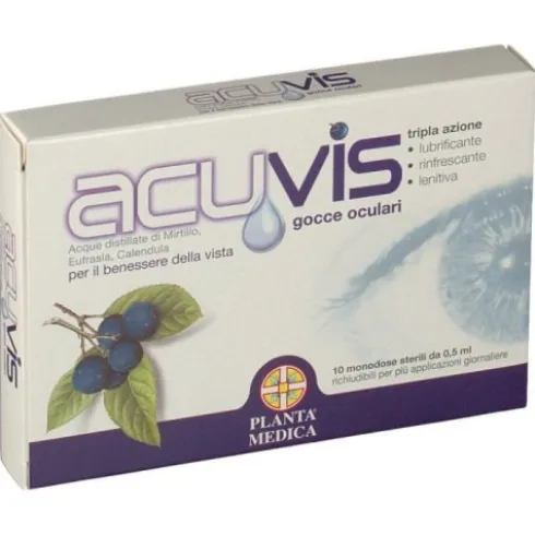 Planta Medica Acuvis Gocce Oculari Monodose per Occhi Irritati 10 Flaconcini