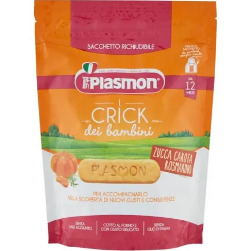 Plasmon Crick Zucca Carota Rosmarino Snack per Bambini 100g
