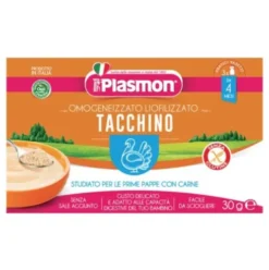 Plasmon Liofilizzato Tacchino Primi Mesi Omogeneizzato per Svezzamento, 3 Vasetti