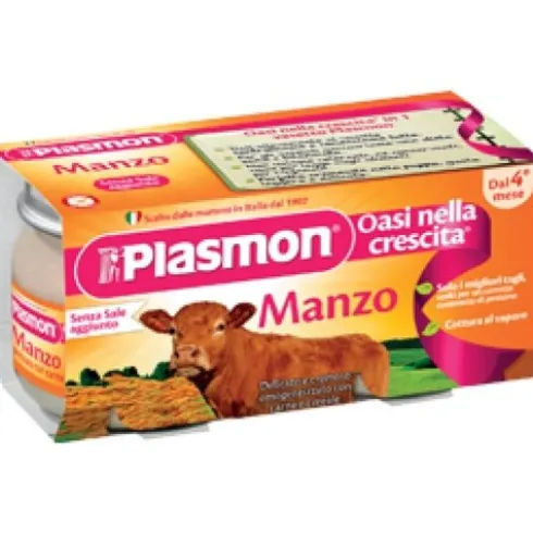 Plasmon Omogeneizzato Manzo 120g, 2 Pezzi