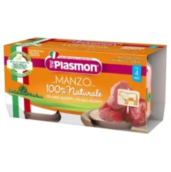 Plasmon Omogeneizzato Manzo 80g x2, Alimento per l'infanzia