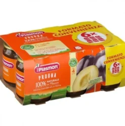 Plasmon Omogeneizzato Prugna Alimento Infanzia +4 Mesi 6x104g con Vitamina C