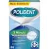 Polident 3 Minuti Pulitore Protesi Dentale Quotidiano Antibatterico - 66 Compresse