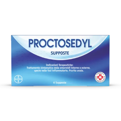 Proctosedyl Supposte - Per il trattamento sintomatico delle emorroidi - 6 Supposte