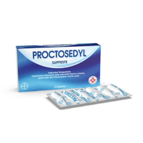Proctosedyl Supposte - Per il trattamento sintomatico delle emorroidi - 6 Supposte
